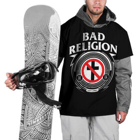 Накидка на куртку 3D с принтом Bad Religion в Санкт-Петербурге, 100% полиэстер |  | Тематика изображения на принте: bad religion | hardcore | punk | группы | музыка | панк | панк рок | рок