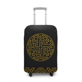 Чехол для чемодана 3D с принтом символ валькирии в Санкт-Петербурге, 86% полиэфир, 14% спандекс | двустороннее нанесение принта, прорези для ручек и колес | ethnic | folk | runes | slav | валькирия | руны | русь | славяне | фолк | фольклор | этника | этно | язычество