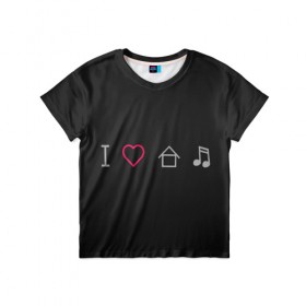 Детская футболка 3D с принтом Музыка Спасет Мир Любовь в Санкт-Петербурге, 100% гипоаллергенный полиэфир | прямой крой, круглый вырез горловины, длина до линии бедер, чуть спущенное плечо, ткань немного тянется | быть | дом | любимым | любить | люблю | мир | музыка | спасет