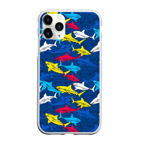Чехол для iPhone 11 Pro матовый с принтом Акулы в Санкт-Петербурге, Силикон |  | blue | drawin | fashion | fish | illustration | ocean | predator | red | sea | sharks | style | water | yellow | youth | акулы | вода | графика | жёлтый | иллюстрация | картинка | красный | мода | молодежная | море | океан | рисунок | рыба | син