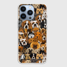 Чехол для iPhone 13 Pro с принтом Собаки в Санкт-Петербурге,  |  | бульдог | вельшкорги | весёлые | гончая | графика | далматинец | добрые | домашние | животные | иллюстрация | картинка | кинолог | коллаж | колли | лайка | мастиф | мода | молодежная | п | пемброк