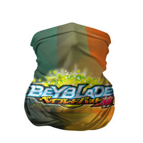 Бандана-труба 3D с принтом beyblade логотип в Санкт-Петербурге, 100% полиэстер, ткань с особыми свойствами — Activecool | плотность 150‒180 г/м2; хорошо тянется, но сохраняет форму | Тематика изображения на принте: beyblade | beyblade burst | tomy beyblade | бейблэйд бердс | бейблэйд берст