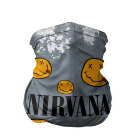 Бандана-труба 3D с принтом NIRVANA в Санкт-Петербурге, 100% полиэстер, ткань с особыми свойствами — Activecool | плотность 150‒180 г/м2; хорошо тянется, но сохраняет форму | nirvana | альтернативный рок | гранж | группа | курт кобейн | логотип нирвана | музыка | нирвана | песни | рок