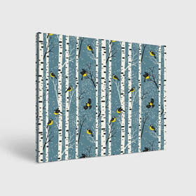 Холст прямоугольный с принтом Синички на берёзах в Санкт-Петербурге, 100% ПВХ |  | bir | birds | branches | fly | sit | tits | акварель | берёзы | ветки | графика | зима | идёт | иллюстрация | картинка | кузнечик | летят | мода | молодежная | мороз | новый год | птицы | рисунок | рождество | сидят | синий