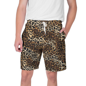 Мужские шорты 3D с принтом Леопард в Санкт-Петербурге,  полиэстер 100% | прямой крой, два кармана без застежек по бокам. Мягкая трикотажная резинка на поясе, внутри которой широкие завязки. Длина чуть выше колен | camouflage | cat | disguise | fashion | illustration | jungle | leopard | predator | skin | spots | style | wild | youth | графика | джунгли | дикий | иллюстрация | камуфляж | картинка | кошка | леопард | маскировка | мода | молодежная | пятна | рисунок |