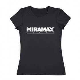 Женская футболка хлопок с принтом MIRAMAX FILM_ в Санкт-Петербурге, 100% хлопок | прямой крой, круглый вырез горловины, длина до линии бедер, слегка спущенное плечо | miramax film | киностудия | мирамакс