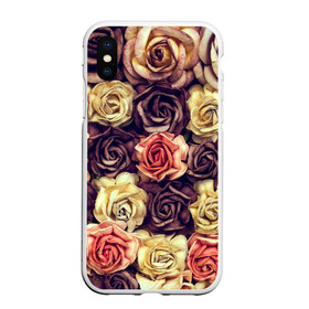 Чехол для iPhone XS Max матовый с принтом Шоколадные розы в Санкт-Петербурге, Силикон | Область печати: задняя сторона чехла, без боковых панелей | Тематика изображения на принте: бабушке | девочке | девушке | дочке | желтые цветы | женщине | маме | подруге | природа | розовые цветы | розы | сестре | теще | тюльпаны | цветы