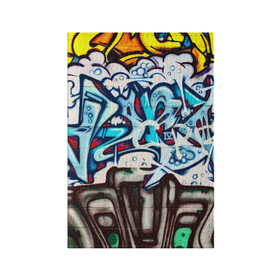 Обложка для паспорта матовая кожа с принтом Graffiti в Санкт-Петербурге, натуральная матовая кожа | размер 19,3 х 13,7 см; прозрачные пластиковые крепления | grafity | paint | street art | urban | город | граффити | искусство | кирпичи | краски | рисунки | стена | улицы | уличное искусство