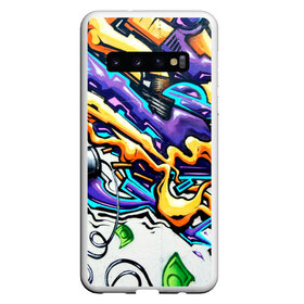 Чехол для Samsung Galaxy S10 с принтом NEON GRAFFITI в Санкт-Петербурге, Силикон | Область печати: задняя сторона чехла, без боковых панелей | grafity | paint | street art | urban | город | граффити | искусство | кирпичи | краски | рисунки | стена | улицы | уличное искусство