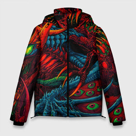 Мужская зимняя куртка 3D с принтом CS GOHYPER BEAST в Санкт-Петербурге, верх — 100% полиэстер; подкладка — 100% полиэстер; утеплитель — 100% полиэстер | длина ниже бедра, свободный силуэт Оверсайз. Есть воротник-стойка, отстегивающийся капюшон и ветрозащитная планка. 

Боковые карманы с листочкой на кнопках и внутренний карман на молнии. | awp | counter strike | cyber sport | game | hyper beast | skin | sport | авп | игры | скин | скоростной зверь