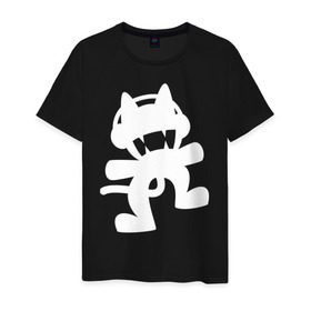 Мужская футболка хлопок с принтом Monstercat в Санкт-Петербурге, 100% хлопок | прямой крой, круглый вырез горловины, длина до линии бедер, слегка спущенное плечо. | Тематика изображения на принте: monstercat | клуб | клубная музыка | кот | котенок | кошка | лейбл | монстар | монстар кет | монстер | музыка | танцевальная музыка | электронная | электронная музыка