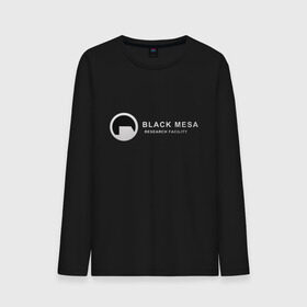 Мужской лонгслив хлопок с принтом Black mesa logo в Санкт-Петербурге, 100% хлопок |  | black mesa | black mesa logo | research facility