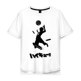 Мужская футболка хлопок Oversize с принтом Haikyuu!! Shouyou Hinata в Санкт-Петербурге, 100% хлопок | свободный крой, круглый ворот, “спинка” длиннее передней части | haikyuu | shouyou hinata | волейбол | волейбол аниме | шоё хината