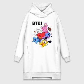 Платье-худи хлопок с принтом BT21 Mascots в Санкт-Петербурге,  |  | bangtan boys | bt21mascots | bts | chimmy | cooky | koya | mang | rj | shooky | tata | van