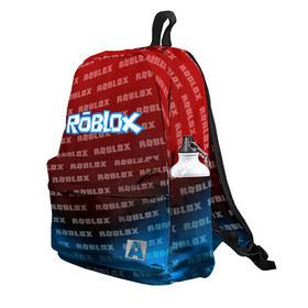 Рюкзак 3D с принтом ROBLOX в Санкт-Петербурге, 100% полиэстер | лямки с регулируемой длиной, сверху петелька, чтобы рюкзак можно было повесить на вешалку. Основное отделение закрывается на молнию, как и внешний карман. Внутри два дополнительных кармана, один из которых закрывается на молнию. По бокам два дополнительных кармашка | roblox | roblox com | roblox gaming | roblox simulator | роблокс | роблокс roblox.