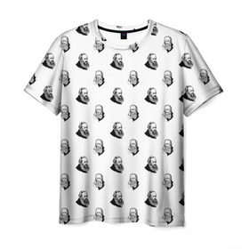 Мужская футболка 3D с принтом Достоевский в Санкт-Петербурге, 100% полиэфир | прямой крой, круглый вырез горловины, длина до линии бедер | 