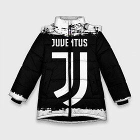 Зимняя куртка для девочек 3D с принтом Juventus в Санкт-Петербурге, ткань верха — 100% полиэстер; подклад — 100% полиэстер, утеплитель — 100% полиэстер. | длина ниже бедра, удлиненная спинка, воротник стойка и отстегивающийся капюшон. Есть боковые карманы с листочкой на кнопках, утяжки по низу изделия и внутренний карман на молнии. 

Предусмотрены светоотражающий принт на спинке, радужный светоотражающий элемент на пуллере молнии и на резинке для утяжки. | juventus | европа | игровая форма | игрок | италия | матч | спорт | спорт клуб | турин | футбол | футбольная форма | футбольный клуб | ювентус