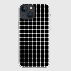 Чехол для iPhone 13 mini с принтом Неуловимые серый точки в Санкт-Петербурге,  |  | иллюзия | кажется | квадраты | клетка | круги | линии | полосы | сетка | точки | ячейка