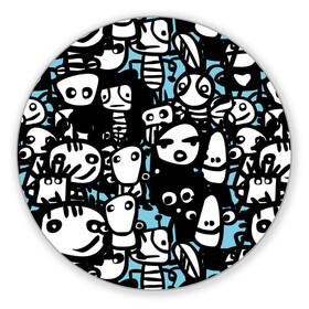 Коврик для мышки круглый с принтом Человечки в Санкт-Петербурге, резина и полиэстер | круглая форма, изображение наносится на всю лицевую часть | cartoon | characters | children | drawing | fashion | funny | heroes | humans | illustration | insects | style | весёлые | герои | графика | детский | иллюстрация | картинка | мода | мультфильм | насекомые | персонажи | рисунок | смешные | стиль