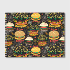 Альбом для рисования с принтом Гамбургеры в Санкт-Петербурге, 100% бумага
 | матовая бумага, плотность 200 мг. | Тематика изображения на принте: hamburgers | sandwic | булочка | бутерброды | быстрая | гамбургер | гамбургеры | геометрический | графика | еда | зелень | иллюстрация | картинка | кунжут | мода | мясо | надпись | орнамент | рисунок | свежий