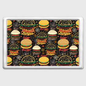 Магнит 45*70 с принтом Гамбургеры в Санкт-Петербурге, Пластик | Размер: 78*52 мм; Размер печати: 70*45 | Тематика изображения на принте: hamburgers | sandwic | булочка | бутерброды | быстрая | гамбургер | гамбургеры | геометрический | графика | еда | зелень | иллюстрация | картинка | кунжут | мода | мясо | надпись | орнамент | рисунок | свежий
