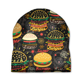 Шапка 3D с принтом Гамбургеры в Санкт-Петербурге, 100% полиэстер | универсальный размер, печать по всей поверхности изделия | hamburgers | sandwic | булочка | бутерброды | быстрая | гамбургер | гамбургеры | геометрический | графика | еда | зелень | иллюстрация | картинка | кунжут | мода | мясо | надпись | орнамент | рисунок | свежий