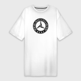 Платье-футболка хлопок с принтом MERCEDES BENZ AMG в Санкт-Петербурге,  |  | amg | auto | mercedes | sport | авто | автомобиль | автомобильные | амг | бренд | марка | машины | мерседес | спорт