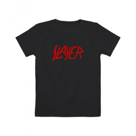 Детская футболка хлопок с принтом Slayer в Санкт-Петербурге, 100% хлопок | круглый вырез горловины, полуприлегающий силуэт, длина до линии бедер | slayer | thrash