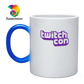 Кружка хамелеон с принтом TwitchCon в Санкт-Петербурге, керамика | меняет цвет при нагревании, емкость 330 мл | 