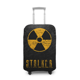 Чехол для чемодана 3D с принтом S.T.A.L.K.E.R. в Санкт-Петербурге, 86% полиэфир, 14% спандекс | двустороннее нанесение принта, прорези для ручек и колес | anomaly | bandit | chernobyl | logo | pripyat | shadow of chernobyl | stalker | stalker 2 | zone | аномалия | бандиты | зона | лого | меченый | припять | сталкер | сталкер 2 | тени чернобыля | чернобыль | чистое небо