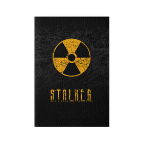 Обложка для паспорта матовая кожа с принтом S.T.A.L.K.E.R. в Санкт-Петербурге, натуральная матовая кожа | размер 19,3 х 13,7 см; прозрачные пластиковые крепления | anomaly | bandit | chernobyl | logo | pripyat | shadow of chernobyl | stalker | stalker 2 | zone | аномалия | бандиты | зона | лого | меченый | припять | сталкер | сталкер 2 | тени чернобыля | чернобыль | чистое небо