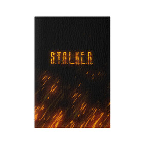 Обложка для паспорта матовая кожа с принтом S.T.A.L.K.E.R. в Санкт-Петербурге, натуральная матовая кожа | размер 19,3 х 13,7 см; прозрачные пластиковые крепления | Тематика изображения на принте: anomaly | bandit | chernobyl | logo | pripyat | shadow of chernobyl | stalker | stalker 2 | zone | аномалия | бандиты | зона | лого | меченый | припять | сталкер | сталкер 2 | тени чернобыля | чернобыль | чистое небо