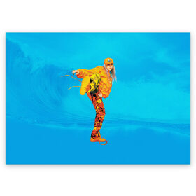 Поздравительная открытка с принтом Ocean Billie в Санкт-Петербурге, 100% бумага | плотность бумаги 280 г/м2, матовая, на обратной стороне линовка и место для марки
 | billie eilish | lovely | music | ocean eyes | pop | билли айлиш | девушка | музыка | океан | поп | эйлиш | элиш