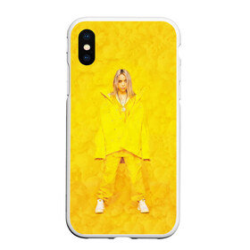 Чехол для iPhone XS Max матовый с принтом Yellow Billie в Санкт-Петербурге, Силикон | Область печати: задняя сторона чехла, без боковых панелей | billie eilish | lovely | music | ocean eyes | pop | билли айлиш | девушка | музыка | океан | поп | эйлиш | элиш