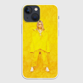 Чехол для iPhone 13 mini с принтом Yellow Billie в Санкт-Петербурге,  |  | Тематика изображения на принте: billie eilish | lovely | music | ocean eyes | pop | билли айлиш | девушка | музыка | океан | поп | эйлиш | элиш