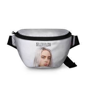 Поясная сумка 3D с принтом BillieEilish в Санкт-Петербурге, 100% полиэстер | плотная ткань, ремень с регулируемой длиной, внутри несколько карманов для мелочей, основное отделение и карман с обратной стороны сумки застегиваются на молнию | billie eilish | lovely | music | ocean eyes | pop | билли айлиш | девушка | музыка | океан | поп | эйлиш | элиш