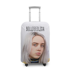 Чехол для чемодана 3D с принтом BillieEilish в Санкт-Петербурге, 86% полиэфир, 14% спандекс | двустороннее нанесение принта, прорези для ручек и колес | billie eilish | lovely | music | ocean eyes | pop | билли айлиш | девушка | музыка | океан | поп | эйлиш | элиш