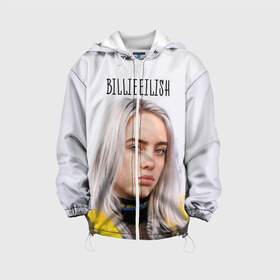 Детская куртка 3D с принтом BillieEilish в Санкт-Петербурге, 100% полиэстер | застежка — молния, подол и капюшон оформлены резинкой с фиксаторами, по бокам — два кармана без застежек, один потайной карман на груди, плотность верхнего слоя — 90 г/м2; плотность флисового подклада — 260 г/м2 | Тематика изображения на принте: billie eilish | lovely | music | ocean eyes | pop | билли айлиш | девушка | музыка | океан | поп | эйлиш | элиш