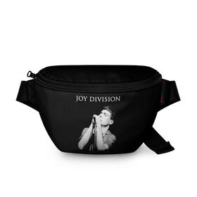 Поясная сумка 3D с принтом Joy Division в Санкт-Петербурге, 100% полиэстер | плотная ткань, ремень с регулируемой длиной, внутри несколько карманов для мелочей, основное отделение и карман с обратной стороны сумки застегиваются на молнию | ian curtis | joy division | joy division unknown pleasures | love will tear us apart | группы | иэн кёртис | пост панк | рок