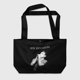 Пляжная сумка 3D с принтом Joy Division в Санкт-Петербурге, 100% полиэстер | застегивается на металлическую кнопку; внутренний карман застегивается на молнию. Стенки укреплены специальным мягким материалом, чтобы защитить содержимое от несильных ударов
 | Тематика изображения на принте: ian curtis | joy division | joy division unknown pleasures | love will tear us apart | группы | иэн кёртис | пост панк | рок