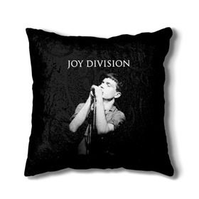 Подушка 3D с принтом Joy Division в Санкт-Петербурге, наволочка – 100% полиэстер, наполнитель – холлофайбер (легкий наполнитель, не вызывает аллергию). | состоит из подушки и наволочки. Наволочка на молнии, легко снимается для стирки | Тематика изображения на принте: ian curtis | joy division | joy division unknown pleasures | love will tear us apart | группы | иэн кёртис | пост панк | рок