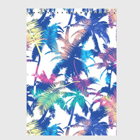 Скетчбук с принтом Пальмы в Санкт-Петербурге, 100% бумага
 | 48 листов, плотность листов — 100 г/м2, плотность картонной обложки — 250 г/м2. Листы скреплены сверху удобной пружинной спиралью | Тематика изображения на принте: abstracti | branches | exotic | leaves | palm trees | trees | tropics | абстракция | белый | ветки | графика | деревья | иллюстрация | искусство | картинка | листья | мода | орнамент | пальмы | рисунок | стиль | тропики | узор | фон