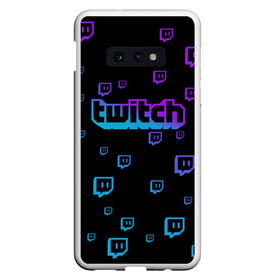 Чехол для Samsung S10E с принтом Twitch (gradient) в Санкт-Петербурге, Силикон | Область печати: задняя сторона чехла, без боковых панелей | Тематика изображения на принте: видеоигры | видеостриминг | киберспорт | стрим | трансляции | турниры