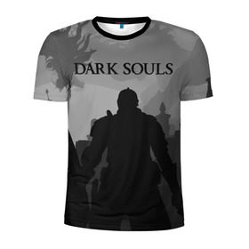 Мужская футболка 3D спортивная с принтом Dark Souls в Санкт-Петербурге, 100% полиэстер с улучшенными характеристиками | приталенный силуэт, круглая горловина, широкие плечи, сужается к линии бедра | dark souls | games | praise the sun | игры | компьютерные игры | рыцарь | тёмные души