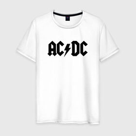 Мужская футболка хлопок с принтом AC/DC в Санкт-Петербурге, 100% хлопок | прямой крой, круглый вырез горловины, длина до линии бедер, слегка спущенное плечо. | ac dc | blues rock | hard rock