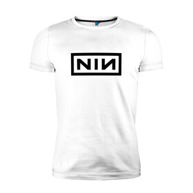 Мужская футболка хлопок Slim с принтом Nine Inch Nails в Санкт-Петербурге, 92% хлопок, 8% лайкра | приталенный силуэт, круглый вырез ворота, длина до линии бедра, короткий рукав | industrial | industrial rock | nine inch nails