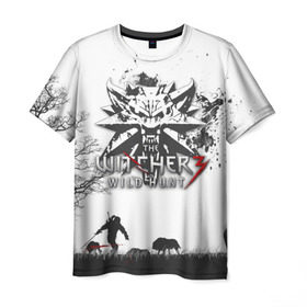Мужская футболка 3D с принтом The Witcher 3: Wild Hunt в Санкт-Петербурге, 100% полиэфир | прямой крой, круглый вырез горловины, длина до линии бедер | wild hunt | арбалет | ведьмак 3 | геральт | дикая | магия | охота | сказка | сфера | фэнтези | цири