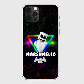 Чехол для iPhone 12 Pro с принтом Marshmello в Санкт-Петербурге, силикон | область печати: задняя сторона чехла, без боковых панелей | christopher | comstock | dj | dotcom | friends | marshmallow | marshmello | usa | диджей | друзья | комсток | крис | маршмэллоу | продюсер | сша