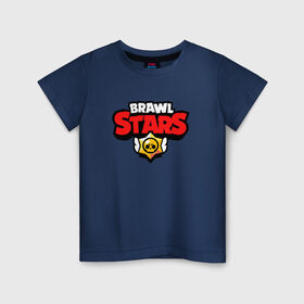 Детская футболка хлопок с принтом BRAWL STARS в Санкт-Петербурге, 100% хлопок | круглый вырез горловины, полуприлегающий силуэт, длина до линии бедер | brawl stars | brawl stars сервер | браво старс | игра brawl stars | персонажи brawl stars.