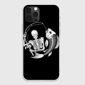 Чехол для iPhone 12 Pro Max с принтом Fishing в Санкт-Петербурге, Силикон |  | death | fish | fisherman | fishing | halloween | holiday | skeletons | spinning | symbol | графика | иллюстрация | картинка | леска | мода | праздник | рисунок | рыба | рыбак | рыбалка | символ | скелеты | спиннинг | стиль | трафарет | фон